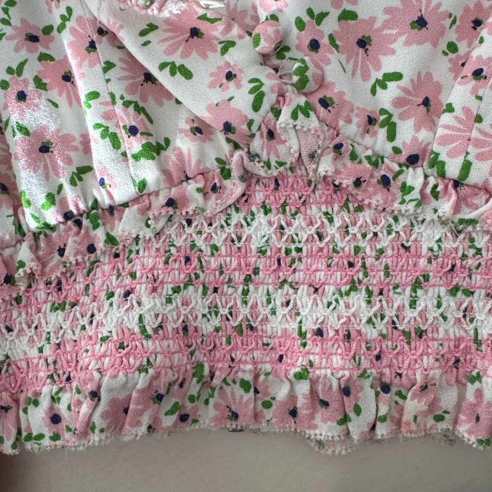 Alice + Olivia Pink and Green Floral top and skirt set - Picture 12 of 13